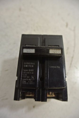 General switch gab240 2 pole 40 amp type gab hacr type circuit breaker for sale