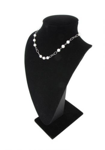 18&#034;H Black Velvet Necklace Bust Display