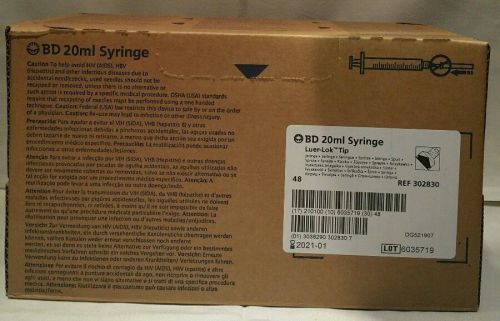 (48 PACK) 20ml/20cc BD Sterile Syringe Luer Lock Tip HIGHEST QUALITY (New Stock)