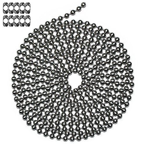 Ball Chain Manufacturing 10 Foot Length Ball Chain, #13 Size, Stainless Steel, &amp;
