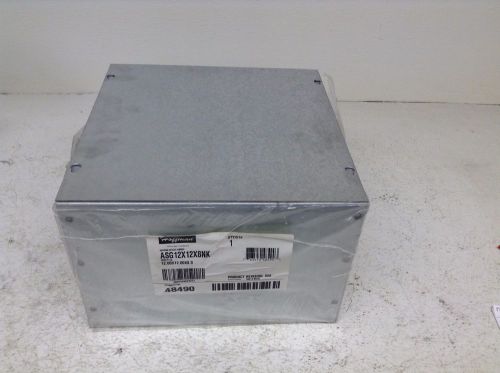 Hoffman mclean asg12x12x8nk metallic pull box enclosure 12&#034; x 12&#034; x 8 &#034; for sale