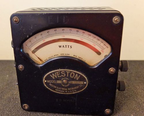 Vintage 1960s WESTON Model 432 Wattmeter - Untested