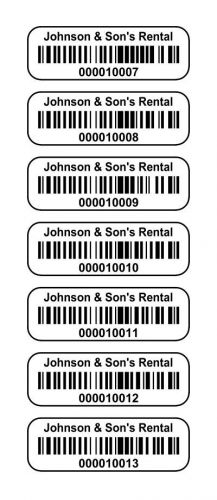 1000 1.5&#034; x .5&#034; polypropylene asset labels, stickers upc barcode id tags labels for sale