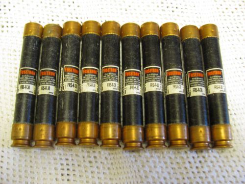 Lot of TEN ( 10 ) Bussmann Fusetron FRS-R-30 Amp Fuses Class RK5 600V