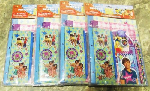 LOT* 4 Packs of High School Musical Stationery 11 PC Set* (TOTAL 44 PIECES) NIP