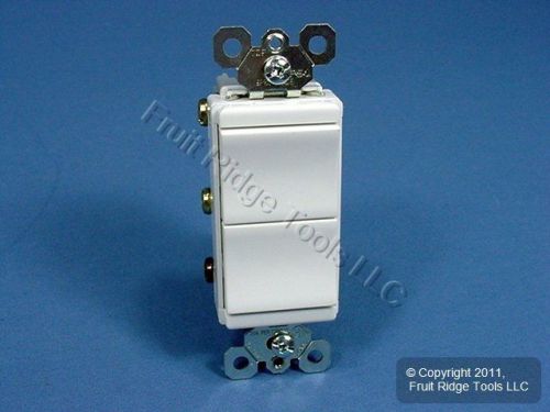 Pass and Seymour Trademaster White Decorator Double Rocker Switch 15A TM811-WCC