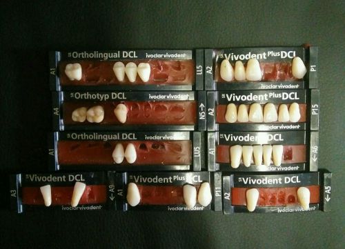 Ivoclar Vivodent DCL Plastic Dentist Dental Lab Denture teeth  A1 A2 A3 more