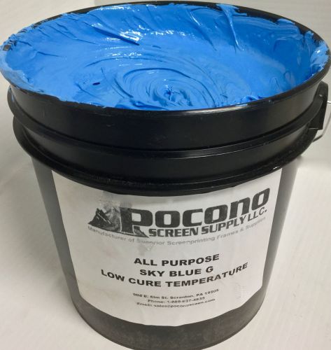 All Purpose Sky Blue Low Cure Temperature Ink (Gallon)