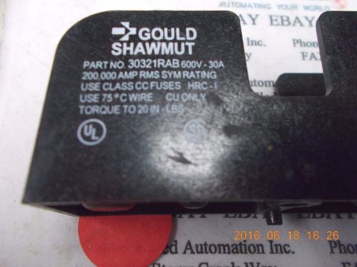Gould Shawmut 30321RAB Fuse Block Holder 600V 30A