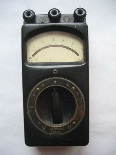 Vintage 1936 HARTMANN &amp; BRAUN Very Rare Working Volmeter Made In Germany