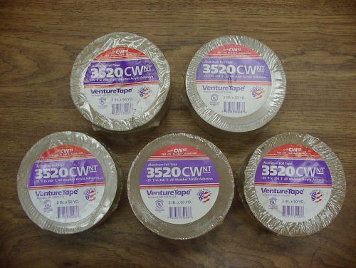 5 rolls venture tape 3520cw nt,3&#034; x 50 yards,all weather hvac,-35 f--260 f for sale