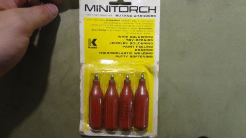 Vintage antique KIDDE mini torch pack of 4 brand new butane charges UNOPENED