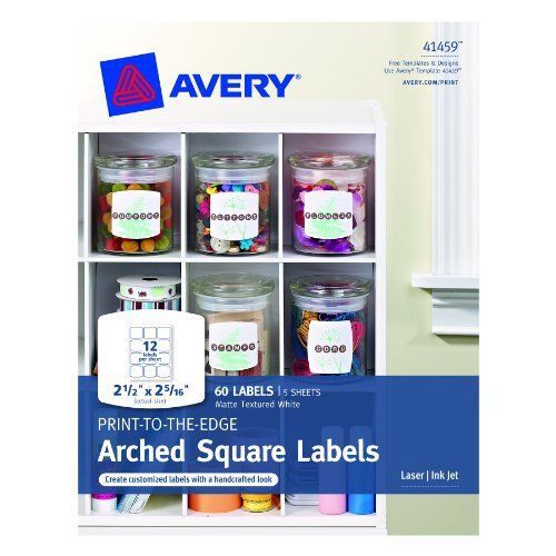 2 Avery Print Edge Arched Square Labels Matte 5 X 31 Pack Office Labels
