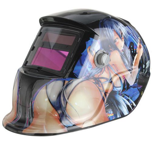 Beautiful girl solar auto darkening arc tig mig welding grinding helmet welder for sale