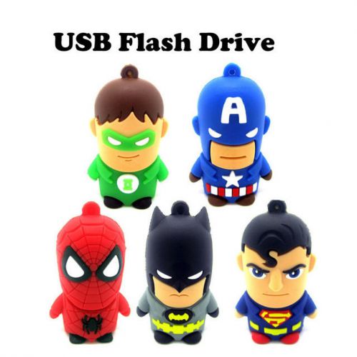 Captain America Superman USB Flash Drive 4GB  Spidernan Pen Drive