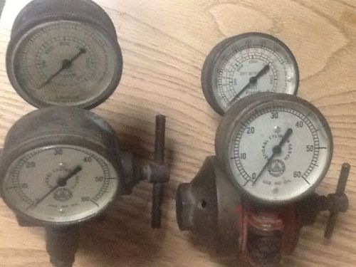 2 vintage AIRCO 8429 regulators with bell system 3000 lb. gauges and 60lb. Natio