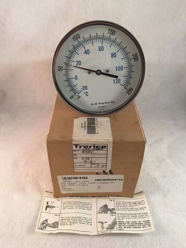 Trerice bi-metal thermometer b8560627 0/250f 6&#034; stem, 1/2&#034; npt nib! for sale