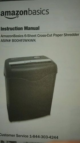 AmazonBasics 6-Sheet Cross-Cut Paper And Credit Card Shredder