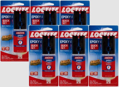 *6* New!! .85 oz LOCTITE Epoxy Quick Set 2-Part Multi-Purpose Adhesive 1395391