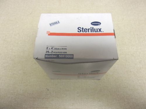 NEW STERILUX HARTMAN GAUZE 4&#034;X4&#034; .25X2 PIECES 5691000 FREE SHIPPING