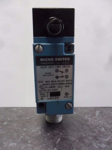 Nice Honeywell LSA5A Micro Switch Heavy Duty Limit Switch 10 Amps 120 VAC