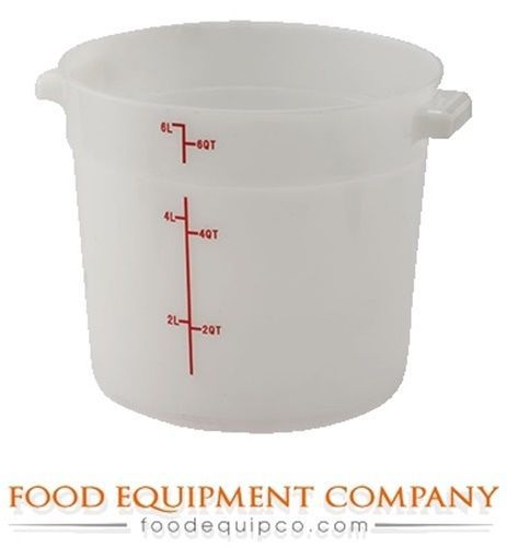 Winco PPRC-6W Food Storage Container 6 qt. - Case of 12