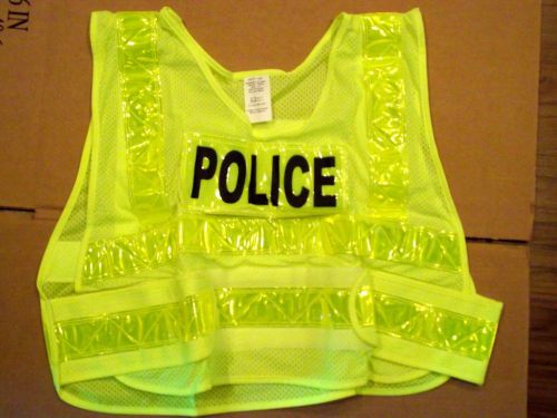 Yellow Reflective Police Vest  ANSI/ISEA 107  Size 2X