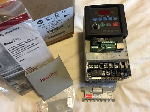 A-B Power Flex 4 22A-A9P6N103 SerA 1ph to 3ph 3HP AC Drive New