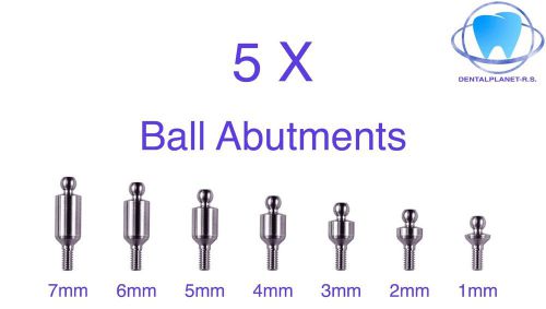 5 Ball Titanium Attachment, Dental Implant Dentist Internal Hex Lab