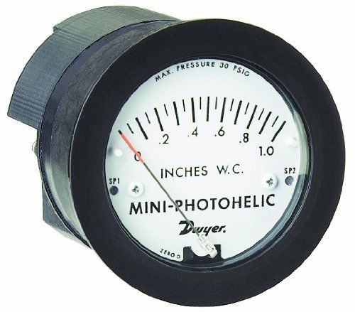 Dwyer Mini-Photohelic Series MP Differential Pressure Switch/Gauge, Range 0-3&#034;WC