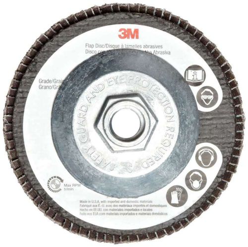 3M Flap Disc 577F, T27 Giant, Alumina Zirconia, Dry/Wet, 4-1/2&#034; Diameter, 36 Gri