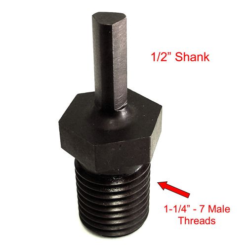 Core drill bit adapter 1-1/4” - 7 male to 1/2” shank for sale