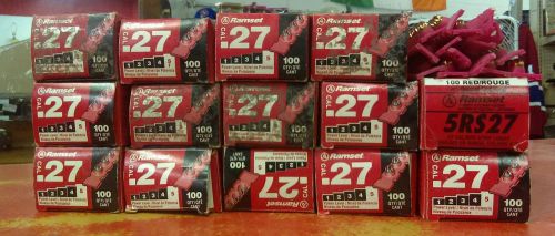 Ramset 5rs27 .27 cal strip loads red 100 loads 14 boxes with ten loose strips. for sale