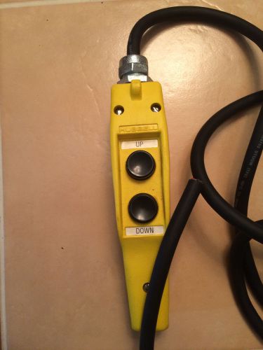Hubbell wiring 2030  p/n 2030-59720-002 pendant push button station, 2no, yellow for sale