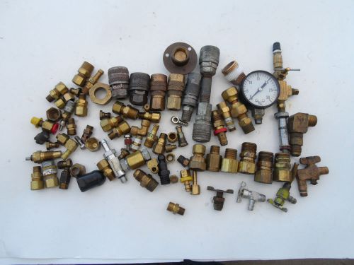 Lot of air compressor pneumatic fittings parts tool misc repair just look for sale