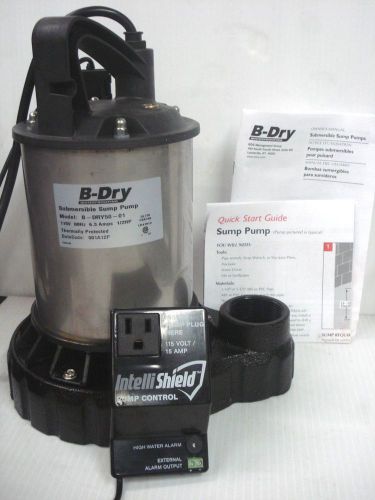 B-dry 1/2 hp submersible sump pump probe switch high water alarm b-dry50-01 nib for sale