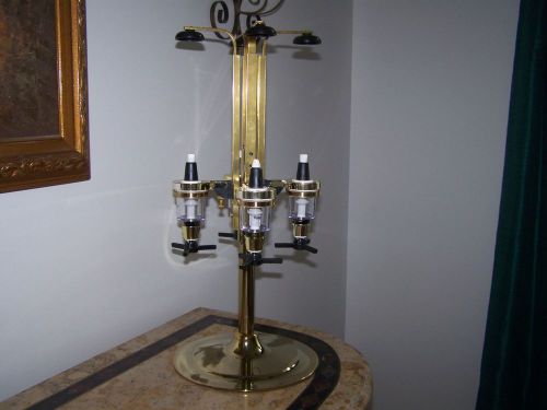 Mitchel&amp;Cooper LTD.England Rotating 4 Bottle Liquor Dispenser