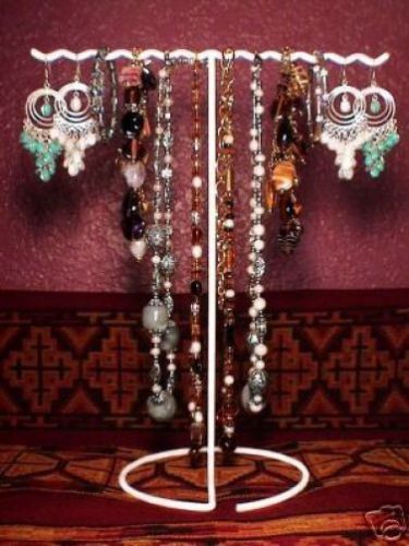 Beautiful white metal chains/jewelry display! gift idea for sale