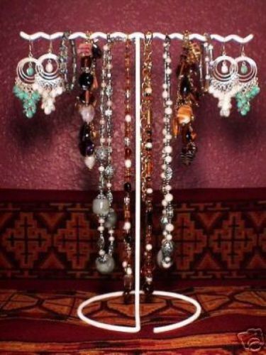 Beautiful white metal chains/jewelry display! gift idea for sale