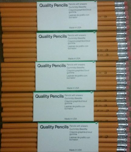 LOT OF 5 DOZEN FABER CASTELL QUALITY PENCILS - WITH ERASERS BALANCE SV 210 3 NEW