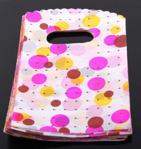 50Pcs Plastic Shopping/Gift Small Packing Bag 15x9cm