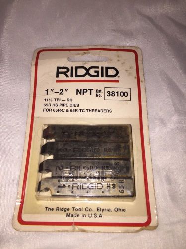 Rigid 1-2&#034; NPT 65R HS Thread Chasers PIPE DIES 38100 NEW