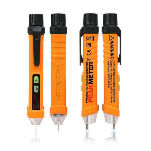 Non-contact voltage detector - pm8908c 12-1000v ac tester pen &amp; led flashlight for sale