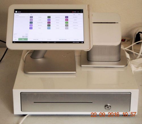 Clover C100 Pos Retail Touch System w/ P100 Printer, Cash Drawer(no key) w/PIN