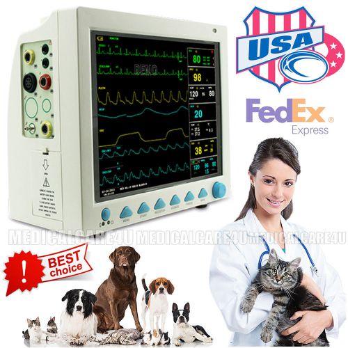 Vet Veterinary ICU Patient Monitor 6 Parameters Vital Signs Machine Animal Use