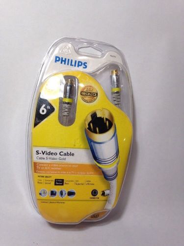 (A16) Philips 6 ft. S Video Cable 24k Gold Plated Connectors - M62791
