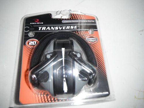 Radians Transverse Electronic Ear Muffs ~ TV0600CS Silver ~ NNR 20 dB ~ New