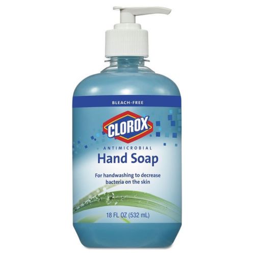 Antimicrobial Hand Soap, Unscented, Blue, 18 Oz Pump Bottle, 12/carton