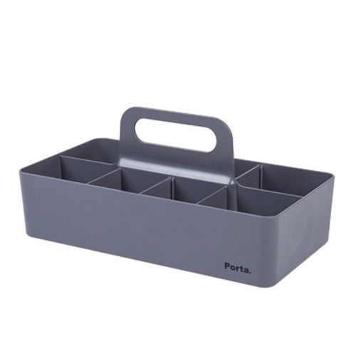 Stylish home office desk organizer divider storage box stationery holder - gray for sale