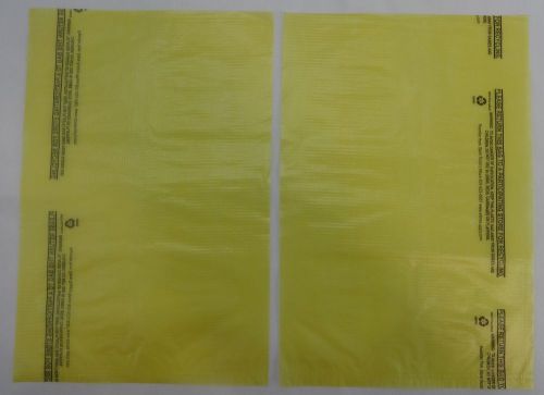 Qty. 100 Yellow High-Density Bags 8.5&#034; x 11&#034; Plastic Merchandise Shopping Bag